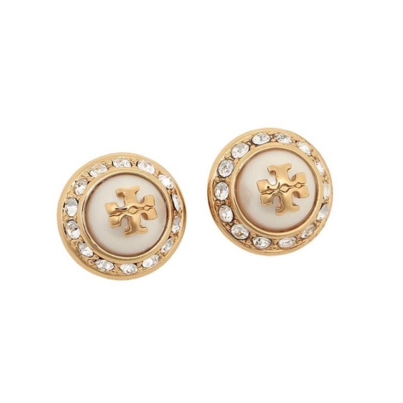 Tory Burch Jewelry - TORY BURCH • Natalie Crystal Pearl Earrings